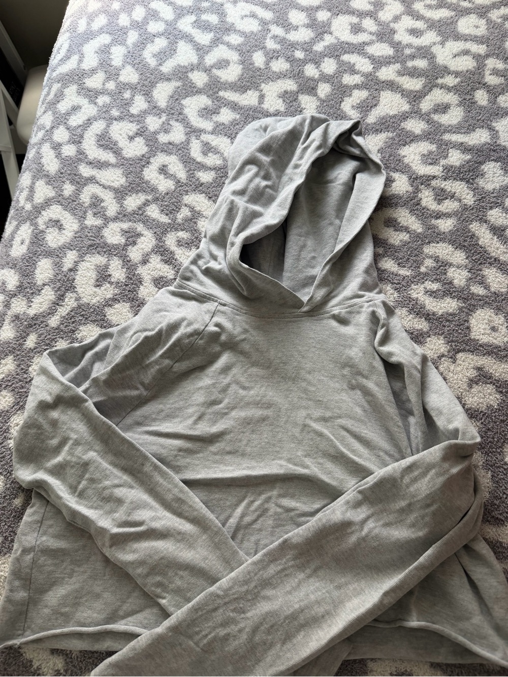 Light Gray Hooded Pullover Sweatshirt